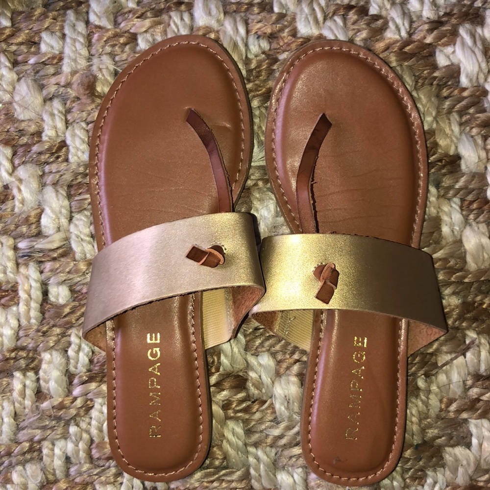 Rampage gold sandals